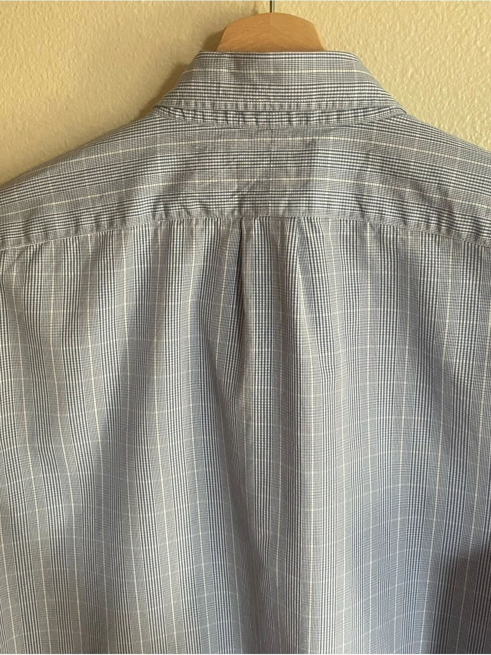 Thomas Mason J. Crew Slim Fit Light Blue and White Checked Slim Dress Shirt